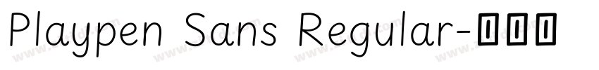 Playpen Sans Regular字体转换